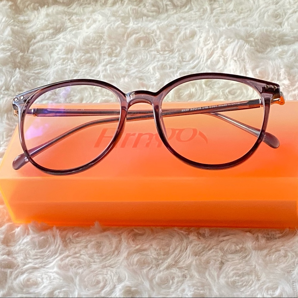 Firmoo Large Purple Glasses Blue Light Blocking